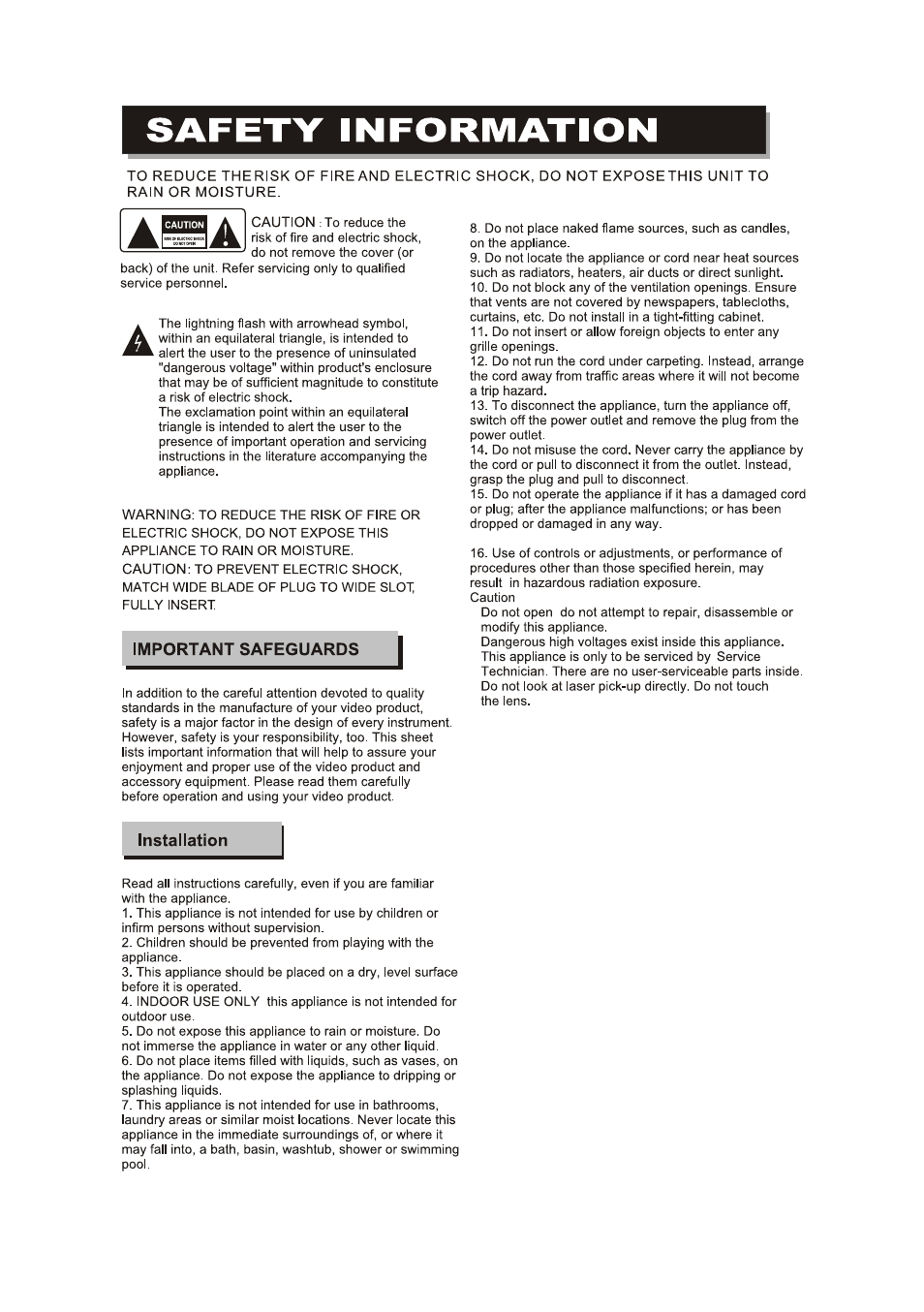 Ò³ãæ 2 | Curtis SDVD5088 User Manual | Page 2 / 32