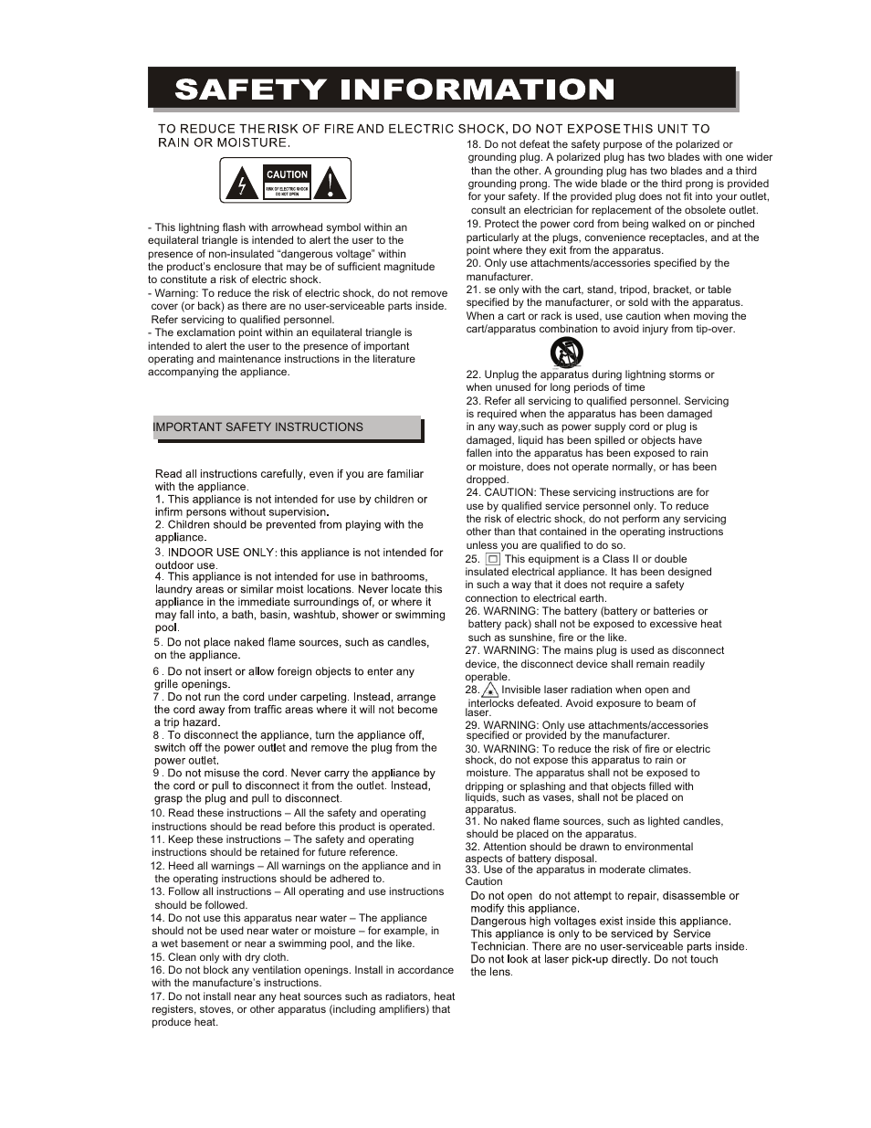 Curtis SDVD1041-DG User Manual | Page 2 / 29