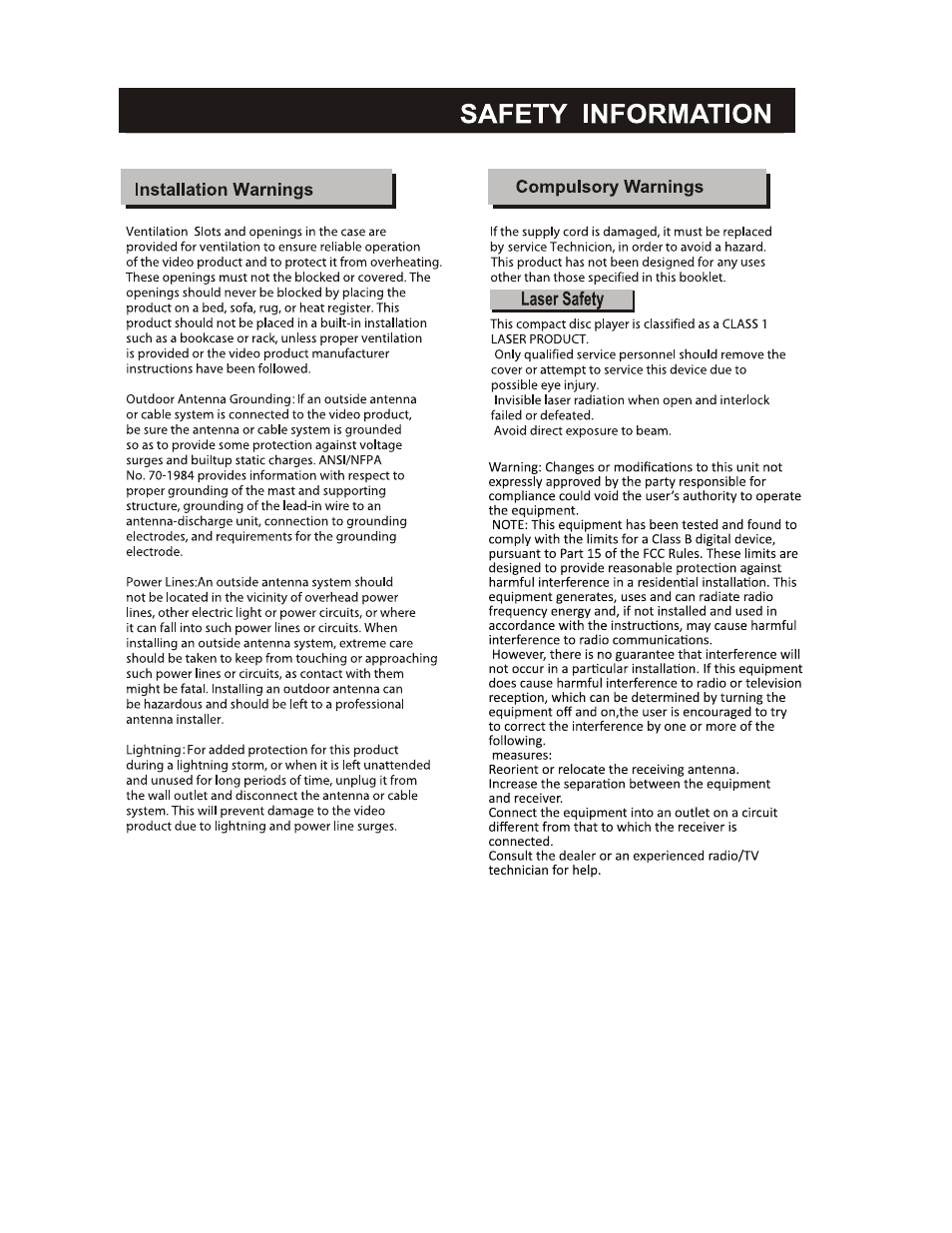 Curtis SDVD1041-DG User Manual | Page 3 / 29