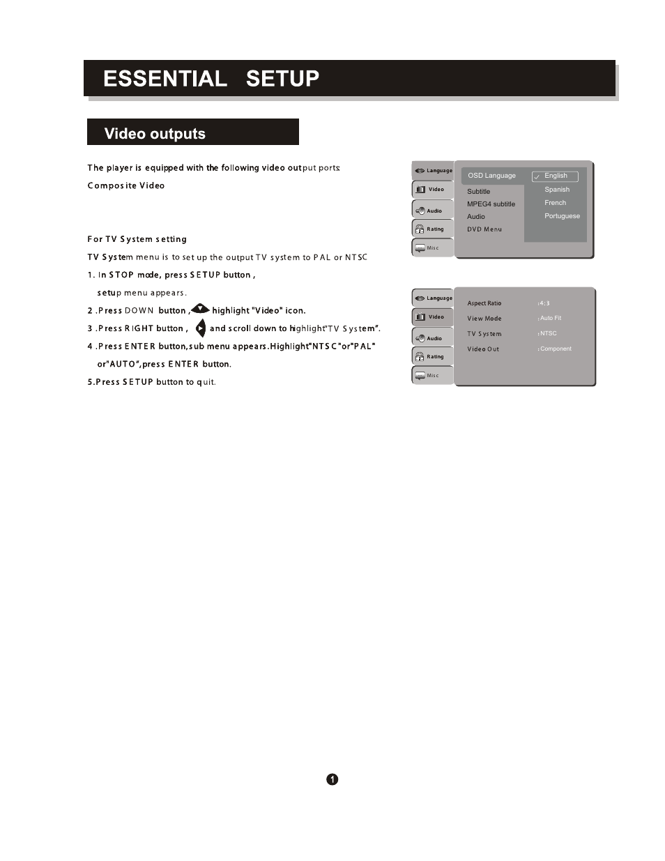 Curtis SDVD1041-DG User Manual | Page 5 / 29