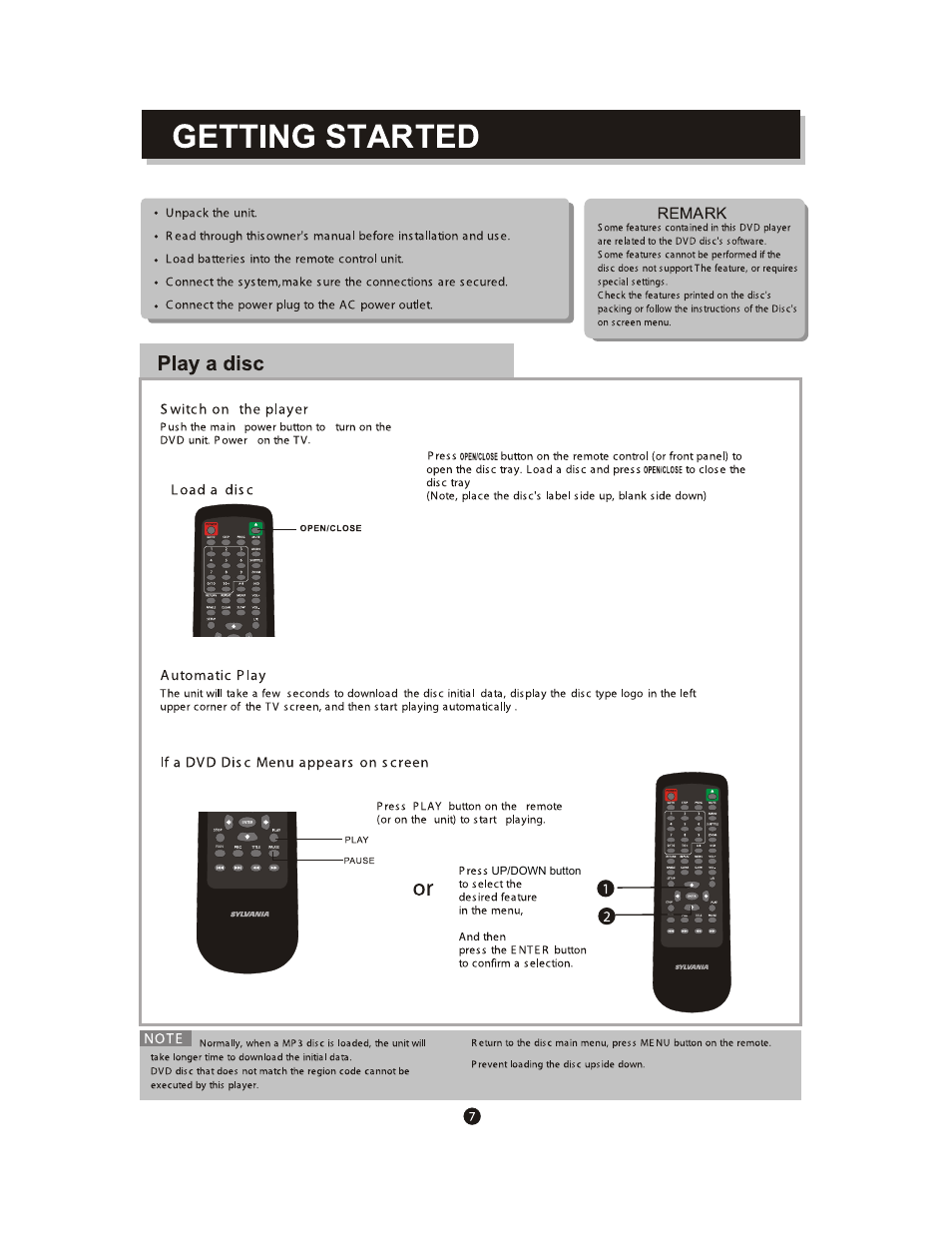 Up/down button | Curtis SDVD1096 User Manual | Page 11 / 29