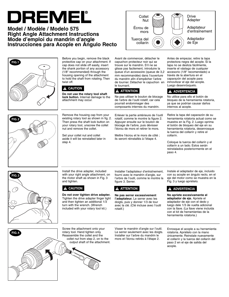 Dremel 575 User Manual | 2 pages