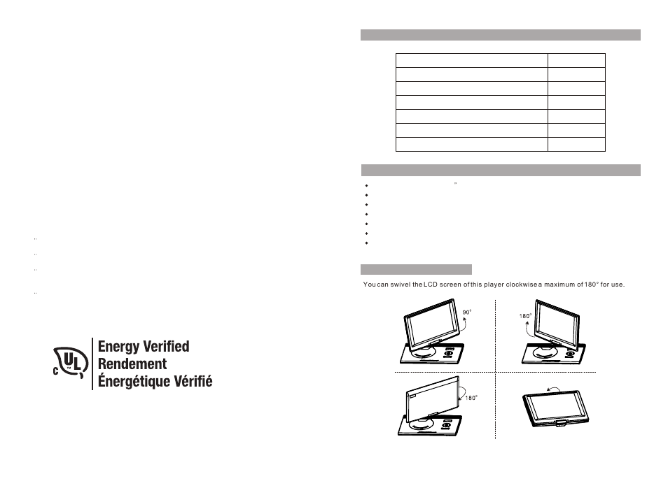 Ò³ãæ 3, Main features, Package | Curtis SDVD1332 User Manual | Page 3 / 11