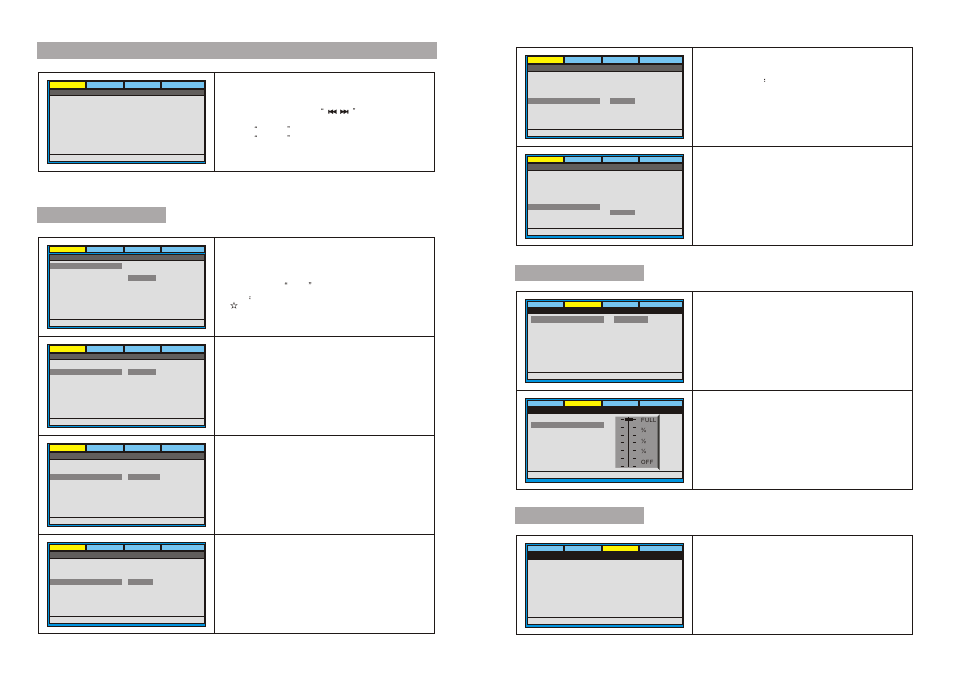 Ò³ãæ 9, System setup, Audio setup page | Video setup page, General setup page | Curtis SDVD1332 User Manual | Page 9 / 11