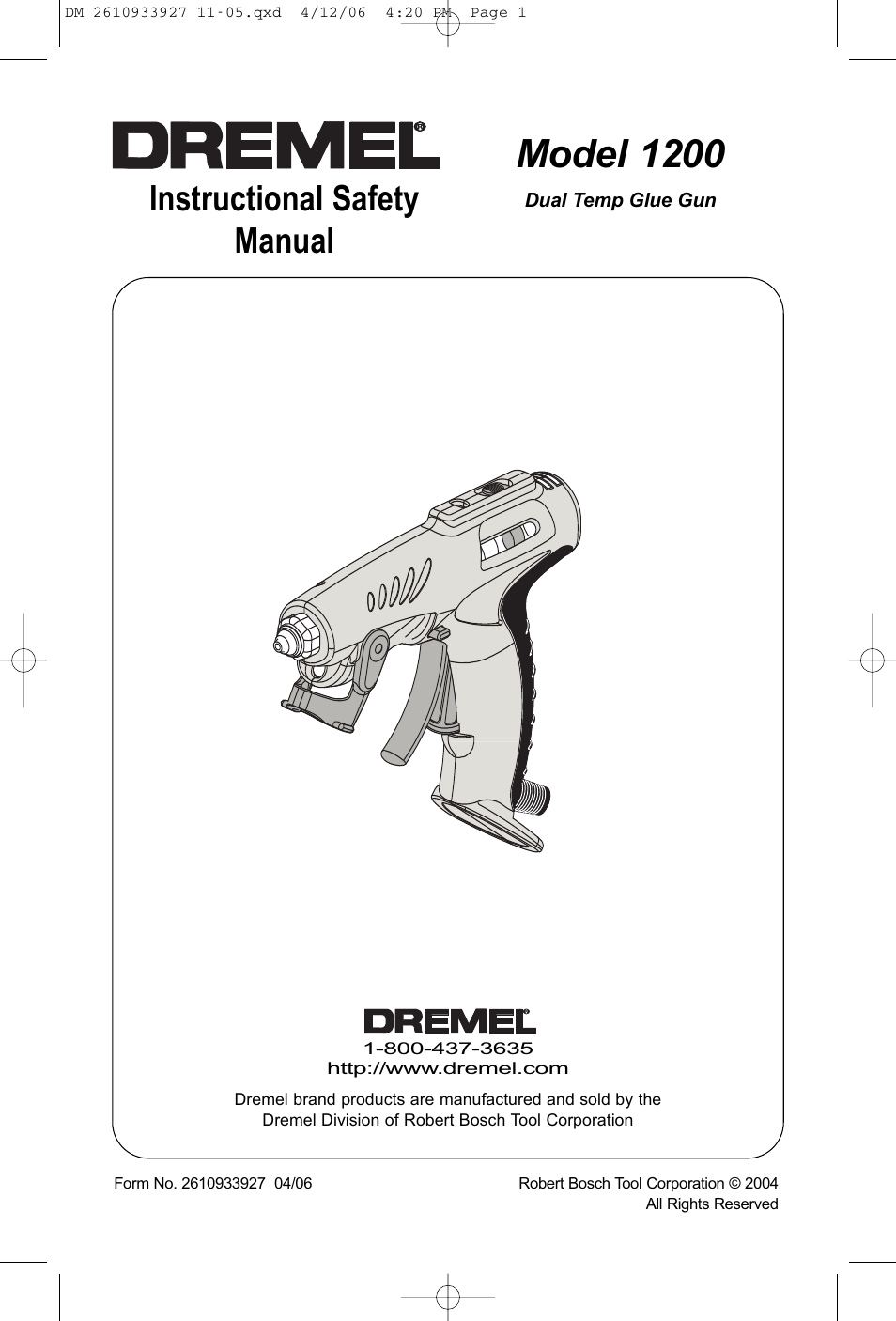 Dremel 1200 User Manual | 16 pages