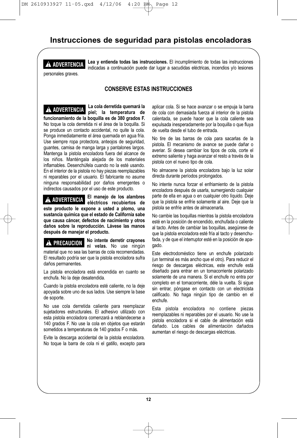 Dremel 1200 User Manual | Page 12 / 16