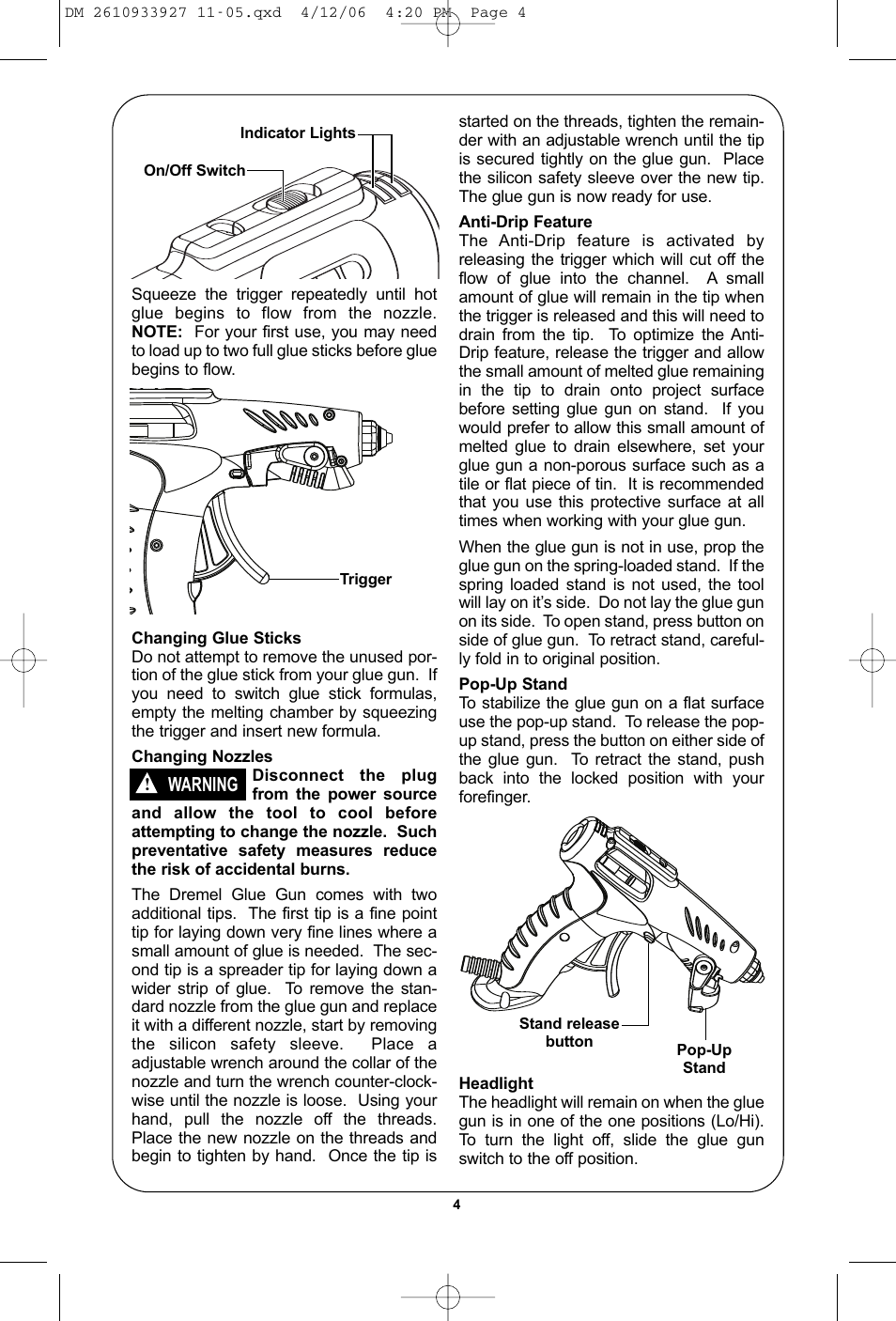 Dremel 1200 User Manual | Page 4 / 16