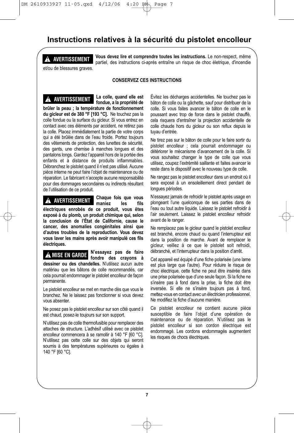 Dremel 1200 User Manual | Page 7 / 16