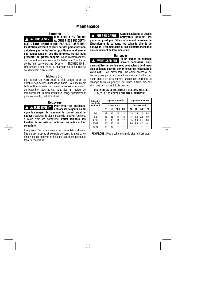 Maintenance | Dremel 780 User Manual | Page 35 / 63