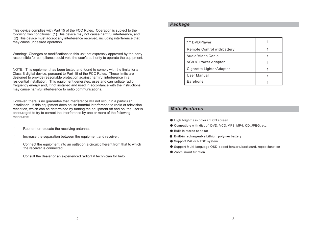 Curtis SDVD7068 User Manual | Page 3 / 13