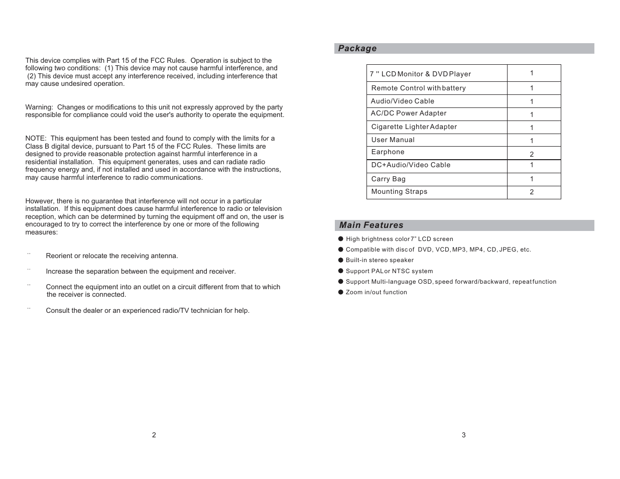 Curtis SDVD8737 User Manual | Page 3 / 14