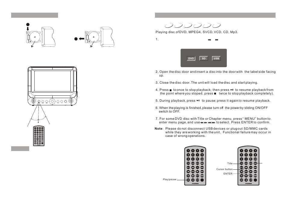 Ò³ãæ 8, Mode, Basic operation | Notice | Curtis SDVD8747 User Manual | Page 8 / 15