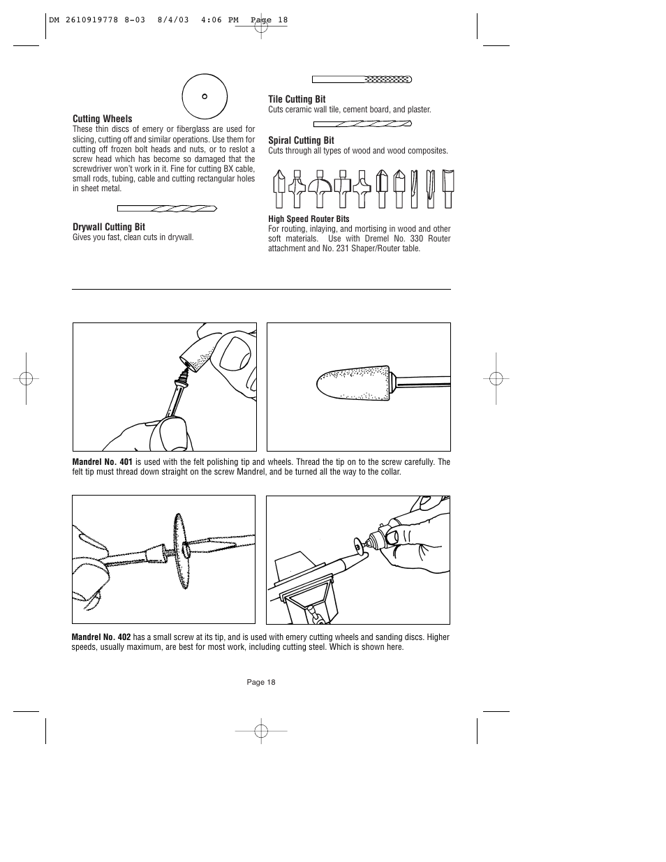 Dremel 800 User Manual | Page 18 / 64