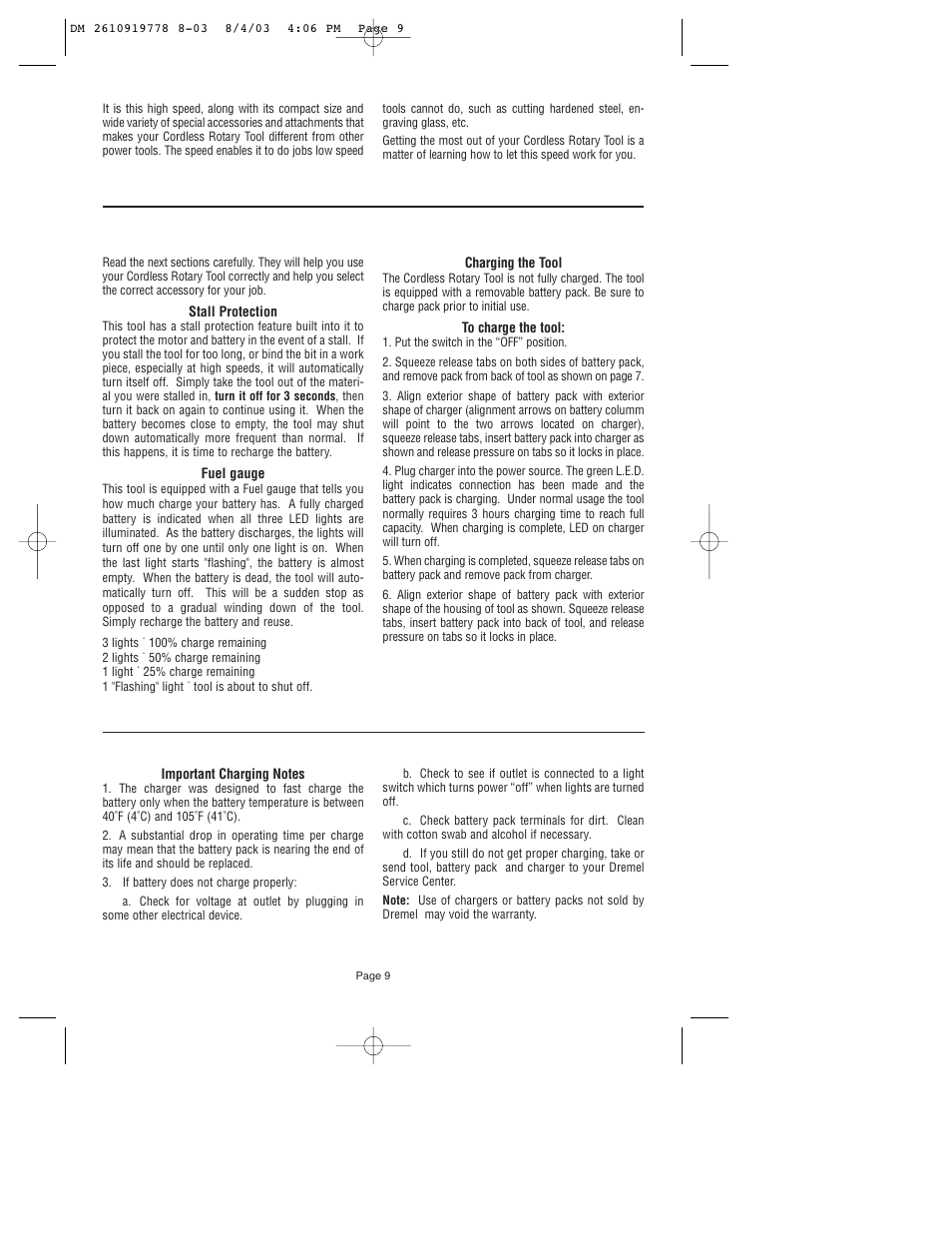 Dremel 800 User Manual | Page 9 / 64