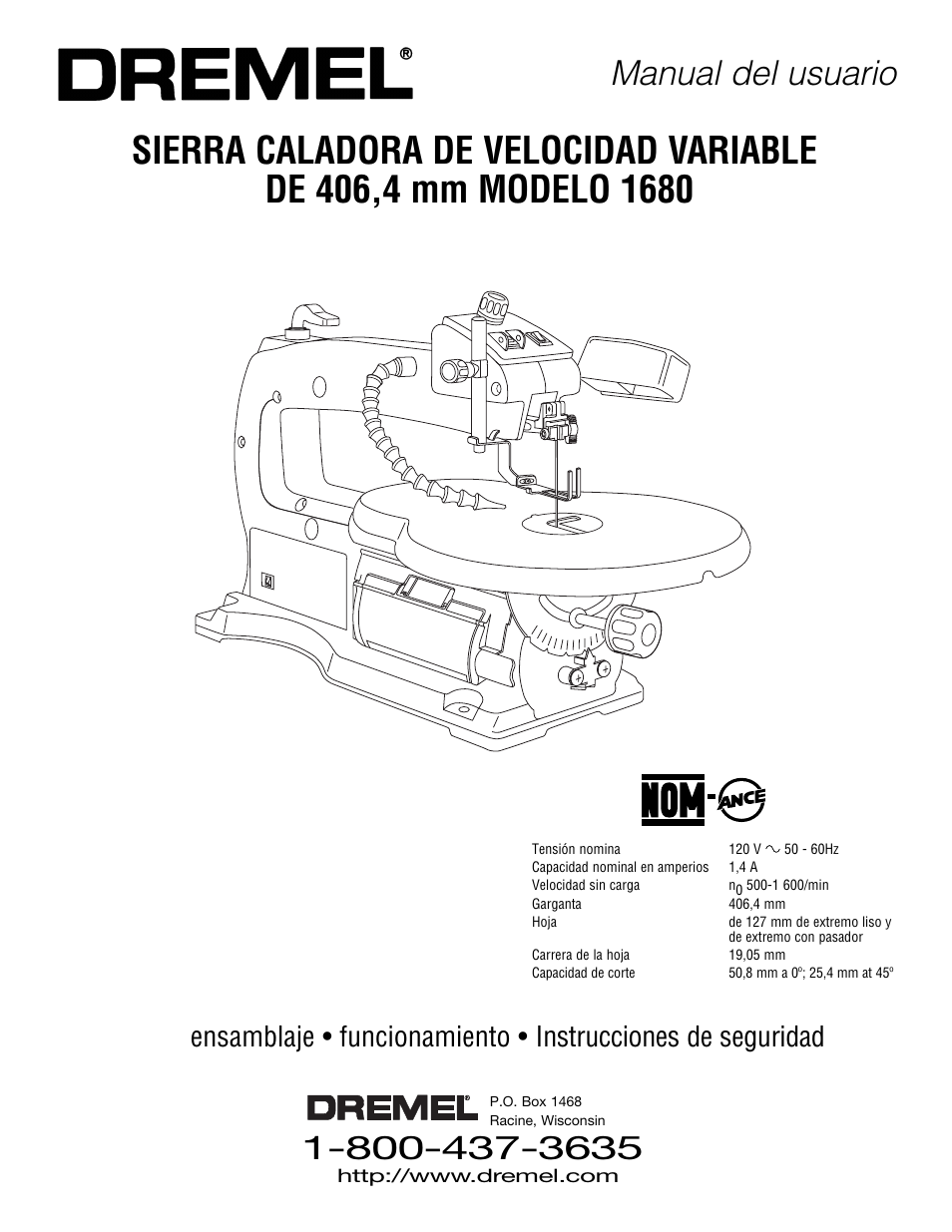 Manual del usuario | Dremel 1680 User Manual | Page 41 / 64