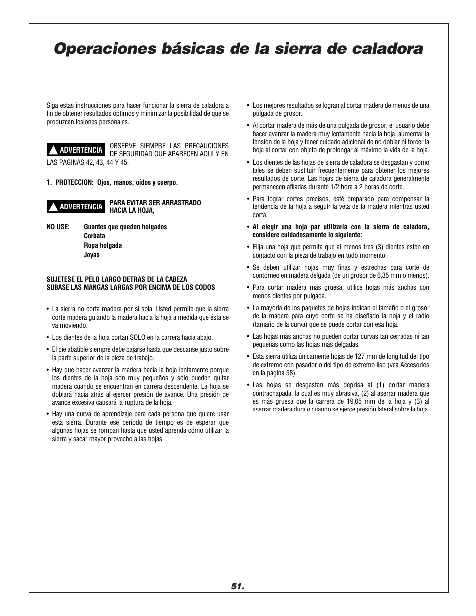 Operaciones básicas de la sierra de caladora | Dremel 1680 User Manual | Page 51 / 64