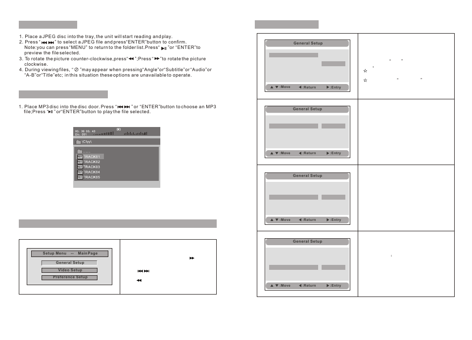 Ò³ãæ 11, System setup | Curtis SDVD9805 User Manual | Page 11 / 16