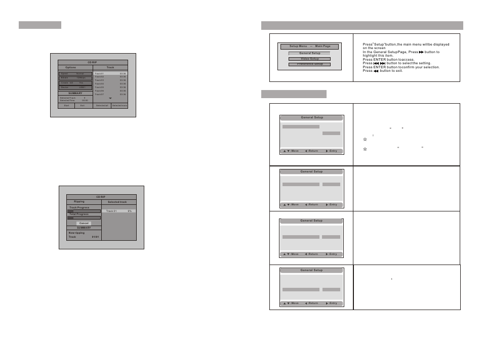 Ò³ãæ 13, System setup, 23 22 general setup page | Cd ripping | Curtis SDVD9957 User Manual | Page 13 / 15