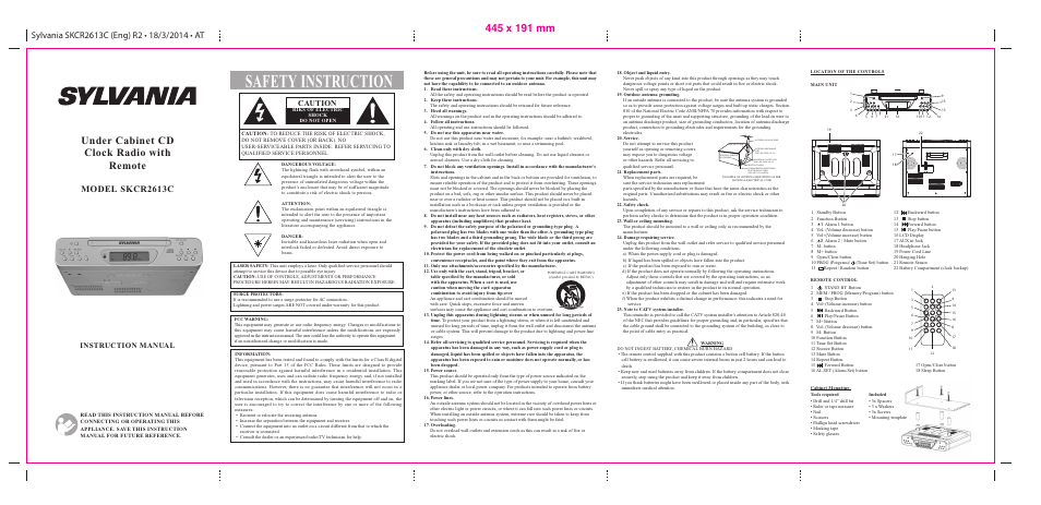 Curtis SKCR2613C User Manual | 2 pages