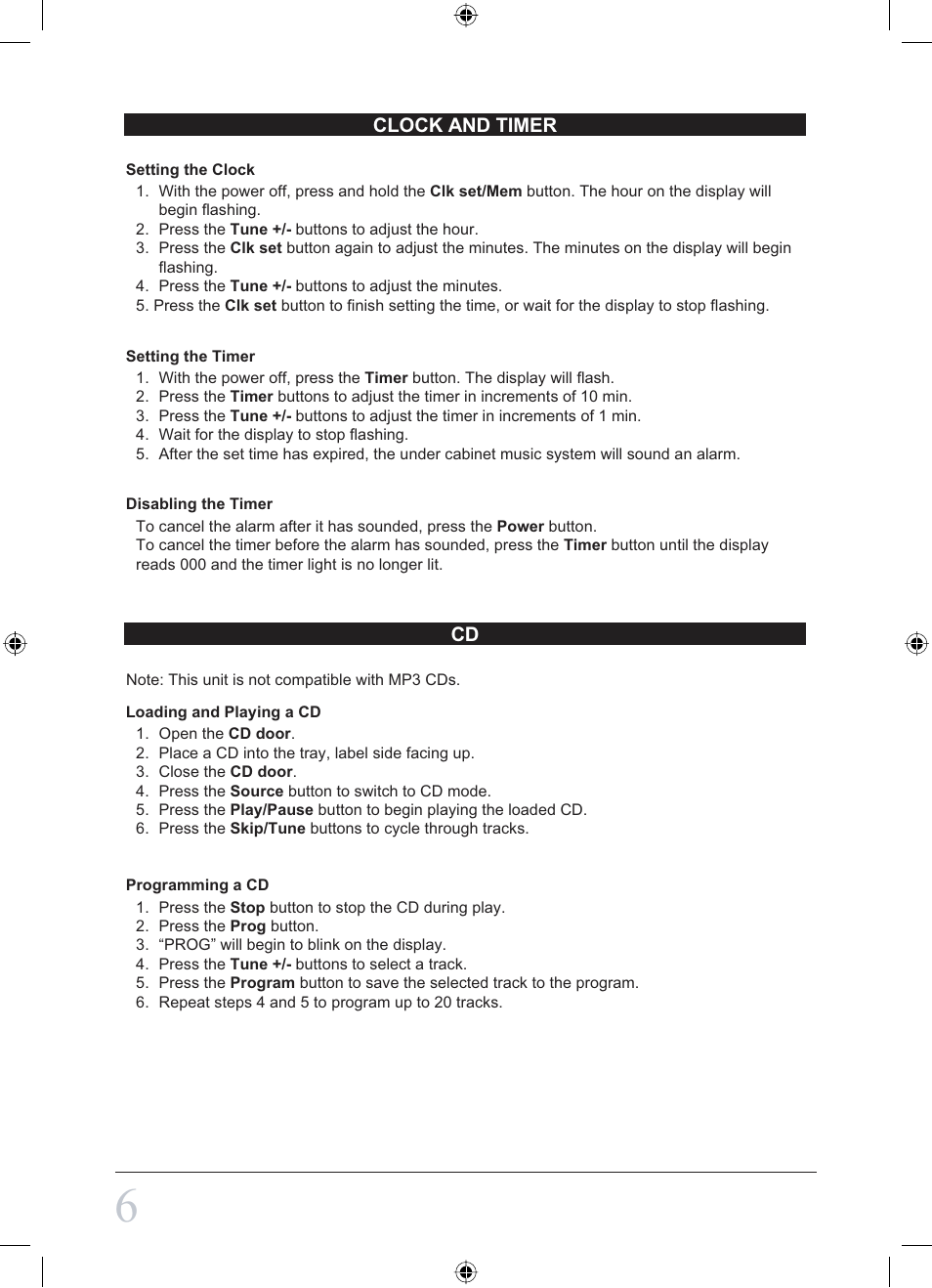 Curtis SKCR2713 User Manual | Page 6 / 9