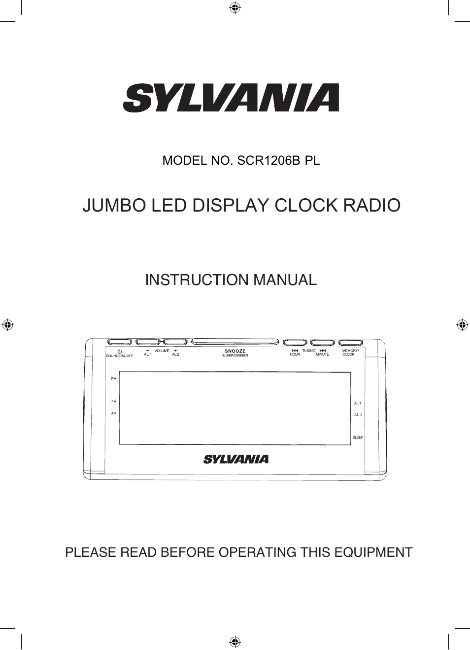 Curtis SCR1206B-PL User Manual | 8 pages