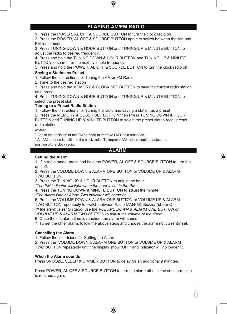 Curtis SCR1206B-PL User Manual | Page 6 / 8