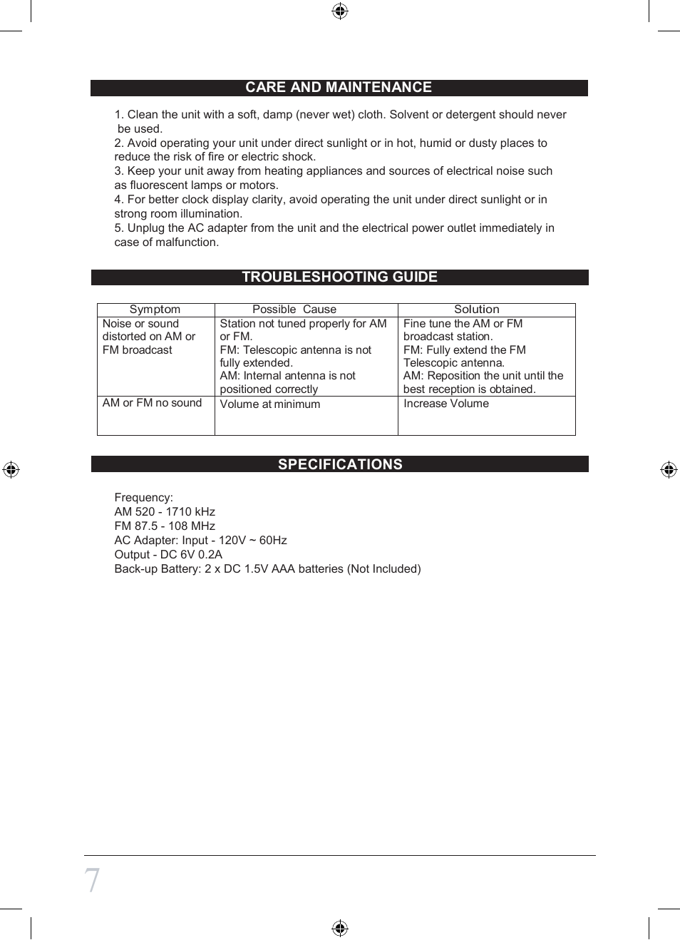 Curtis SCR1388B User Manual | Page 6 / 7