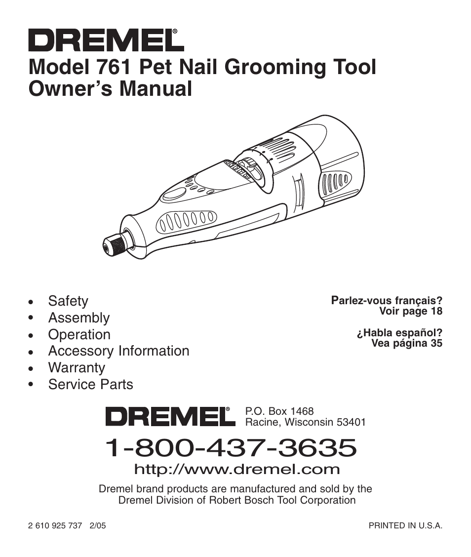 Dremel 761 User Manual | 52 pages