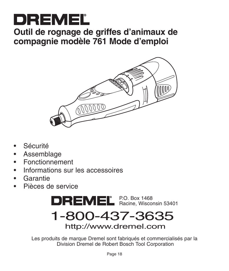 Dremel 761 User Manual | Page 18 / 52