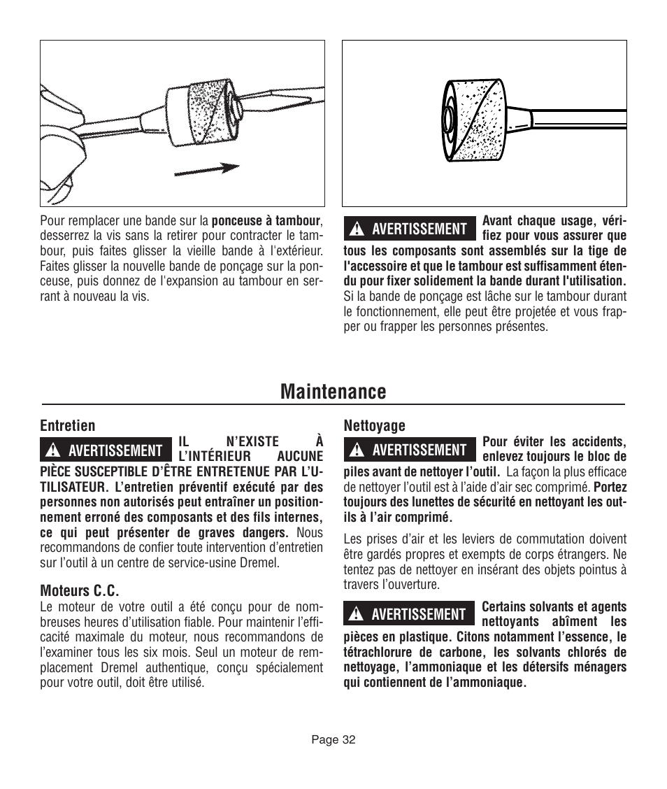 Maintenance | Dremel 761 User Manual | Page 32 / 52