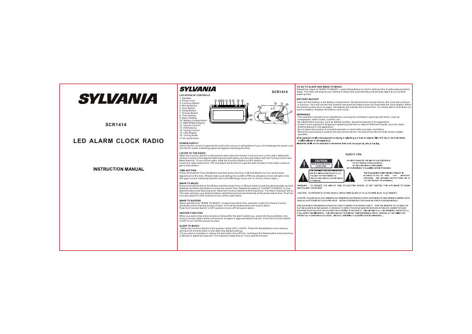 Curtis SCR1414 User Manual | 2 pages
