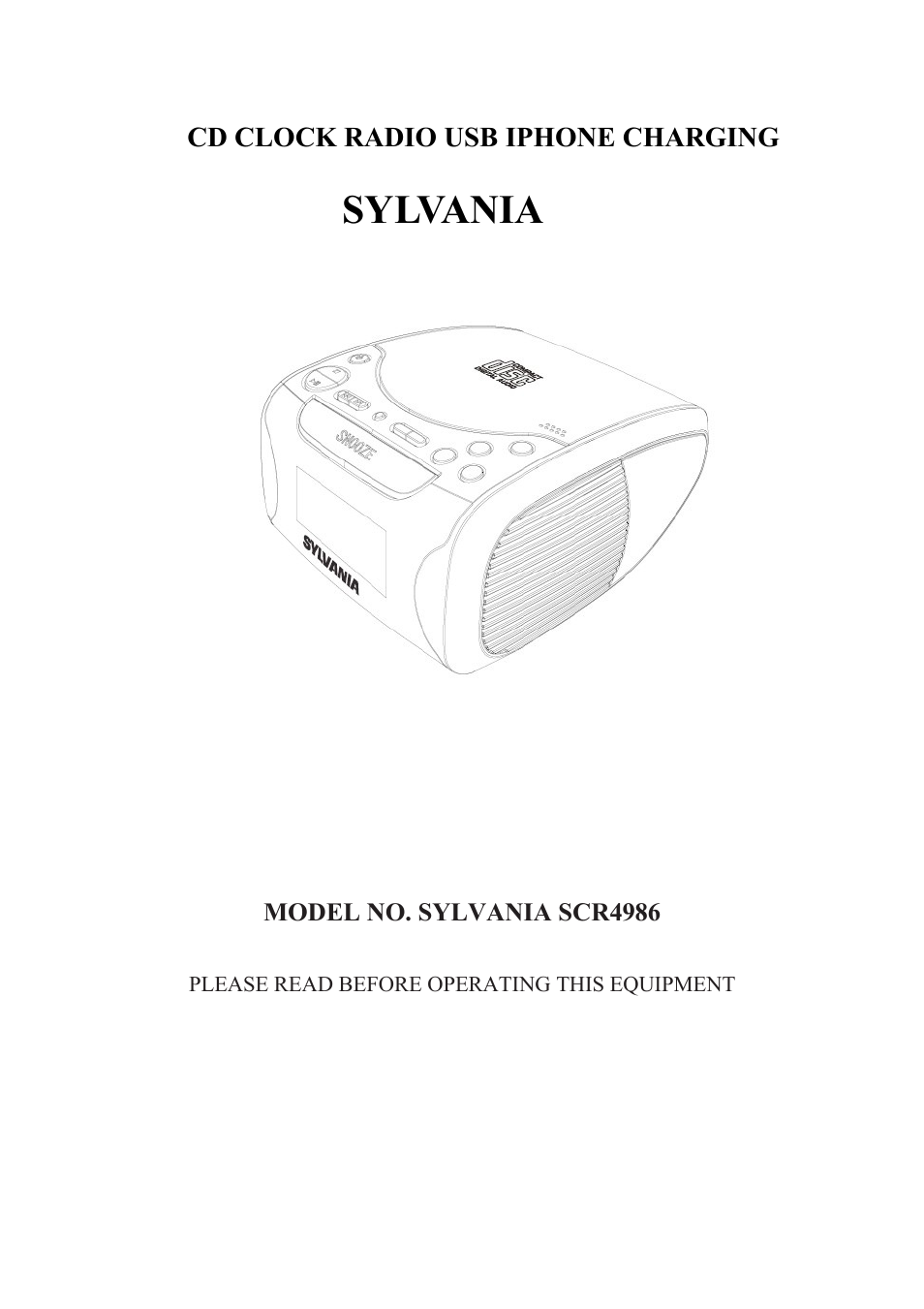 Curtis SCR4986 User Manual | 13 pages
