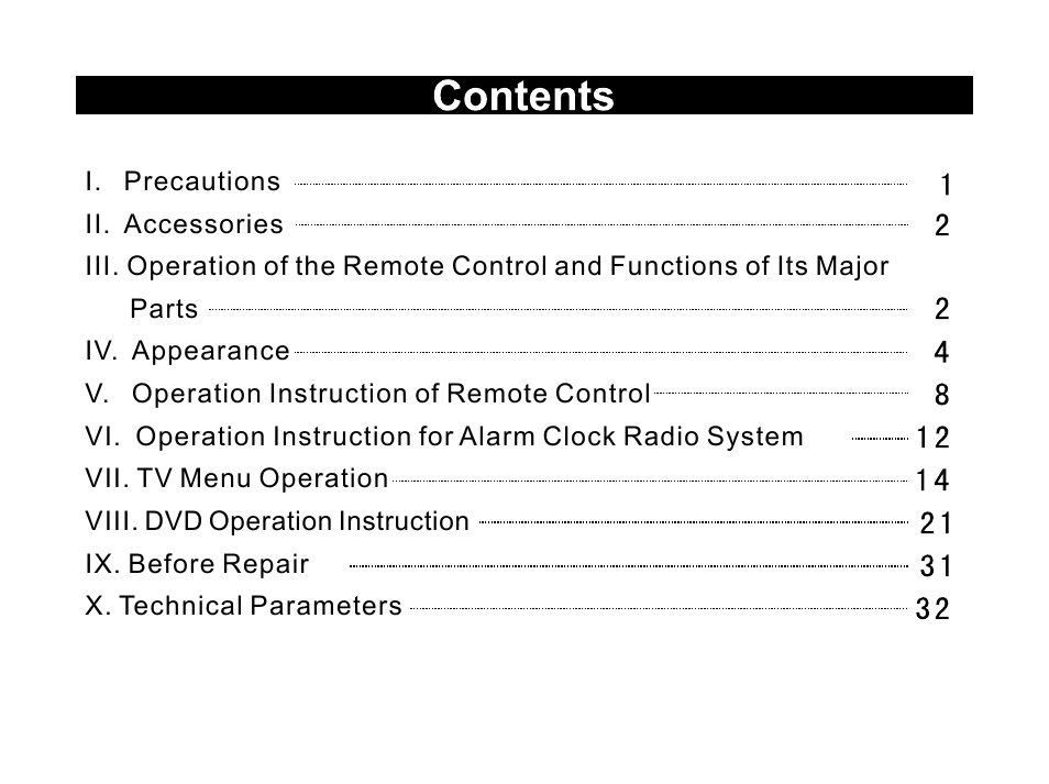 Curtis SKCR2644A User Manual | Page 2 / 36