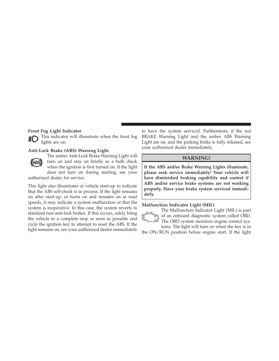 Dodge 2010 Viper SRT10 Coupe User Manual | Page 112 / 316