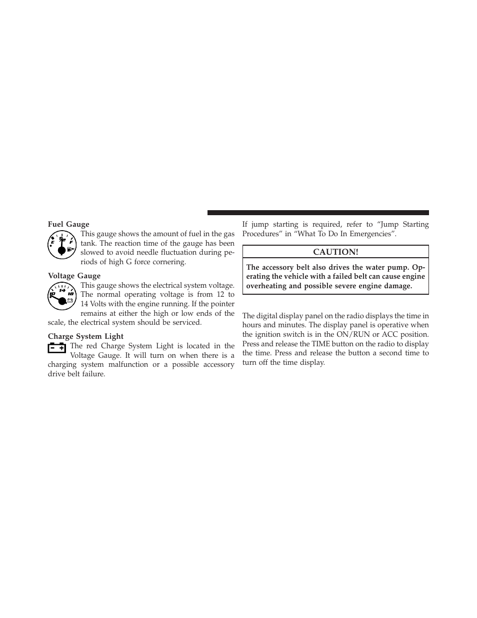 Setting the digital clock | Dodge 2010 Viper SRT10 Coupe User Manual | Page 120 / 316