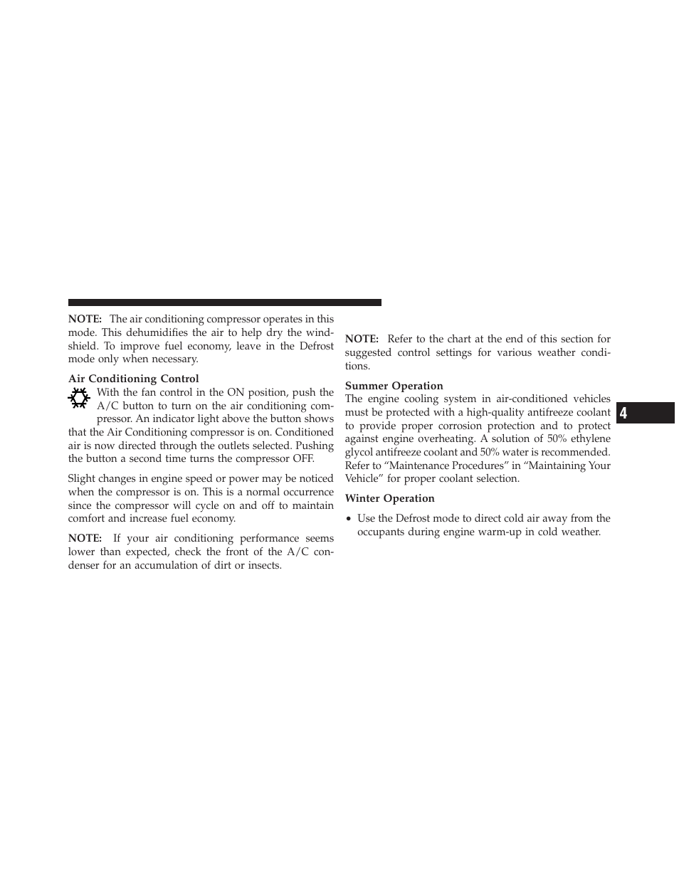 Operating tips | Dodge 2010 Viper SRT10 Coupe User Manual | Page 139 / 316
