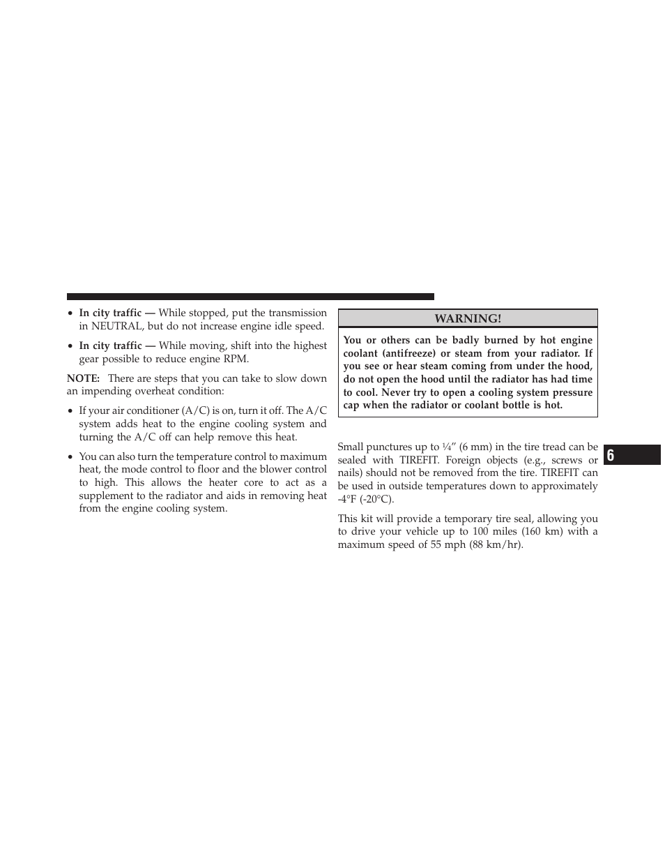 Tirefit kit | Dodge 2010 Viper SRT10 Coupe User Manual | Page 193 / 316