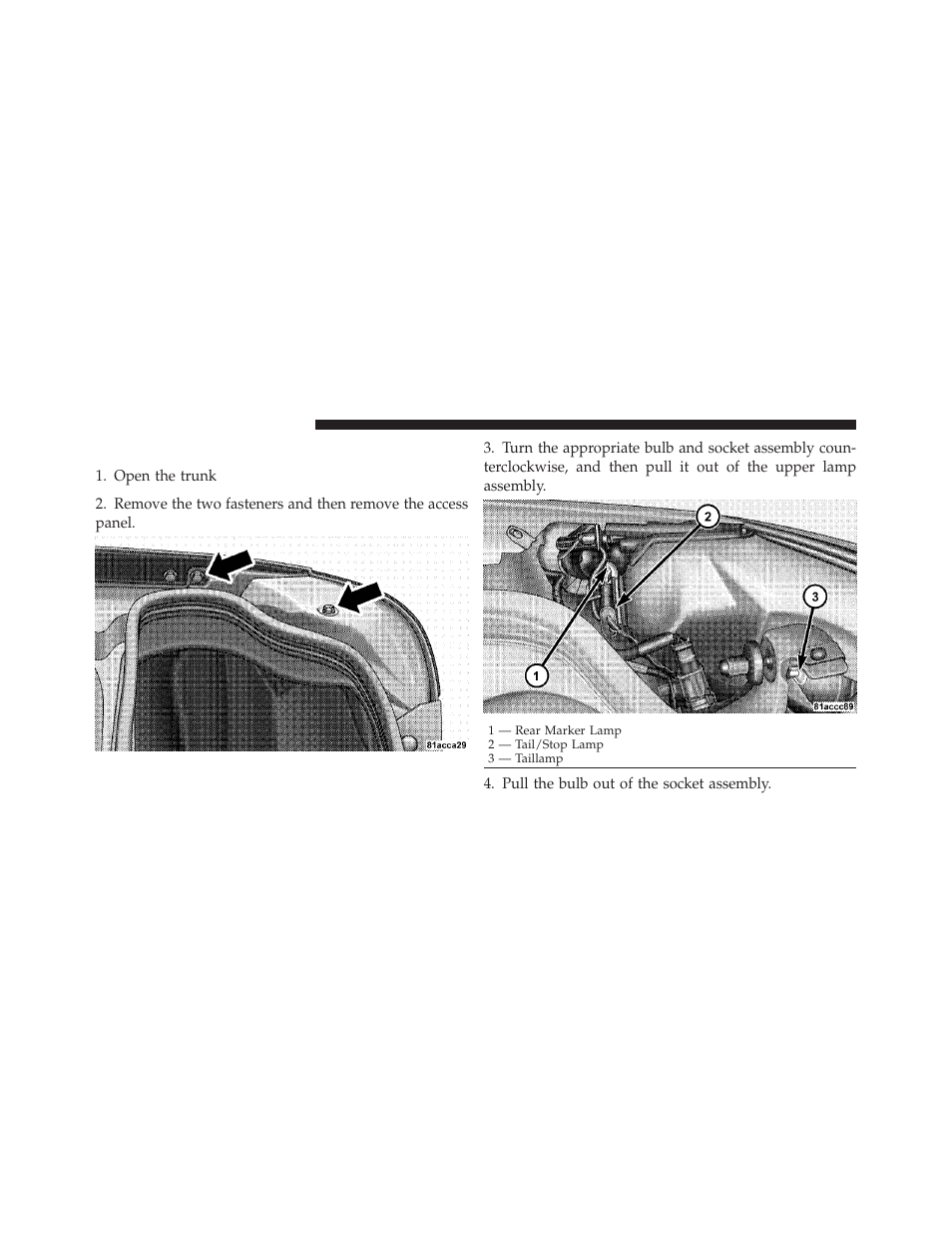 Taillamp, tail/stop lamp, rear marker lamp, Taillamp, tail/stop lamp, rear marker, Lamp | Dodge 2010 Viper SRT10 Coupe User Manual | Page 258 / 316