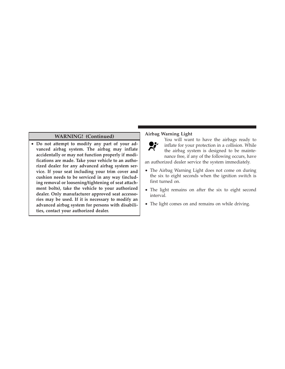 Dodge 2010 Viper SRT10 Coupe User Manual | Page 58 / 316