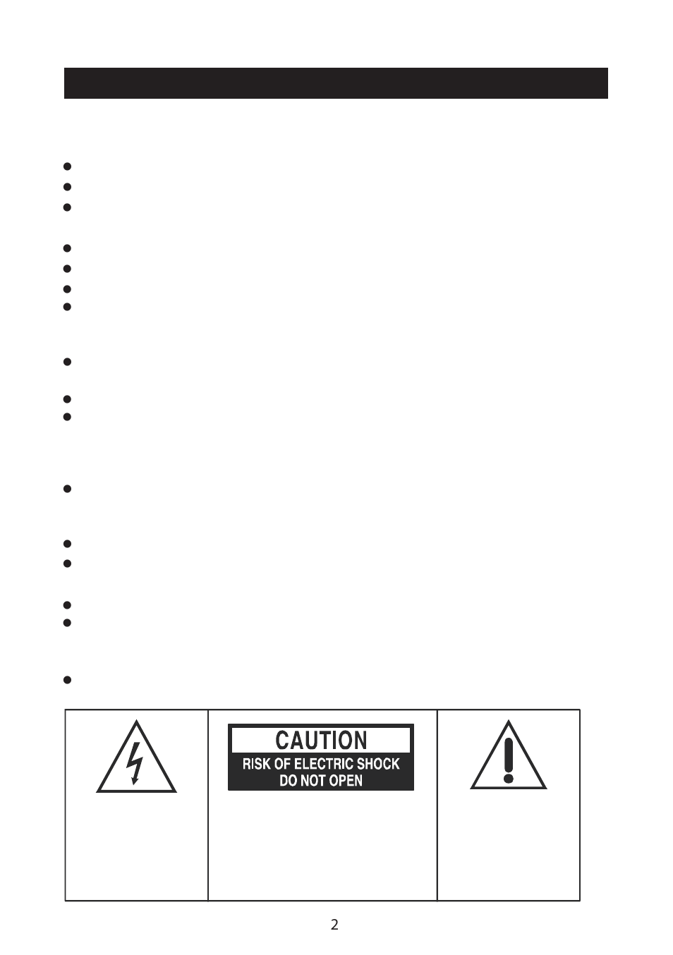 Precaution | Curtis SRCD159PL User Manual | Page 3 / 11