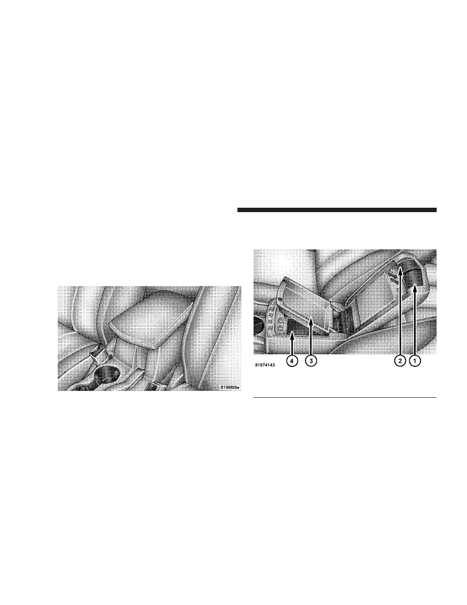 Console features, Dual storage bins | Dodge 2008 JS Avenger Sedan User Manual | Page 158 / 467