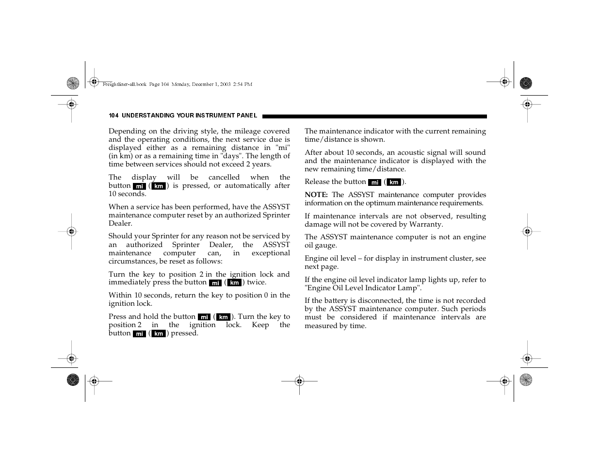 Dodge 2004 Sprinter Carb & Chassis User Manual | Page 104 / 272