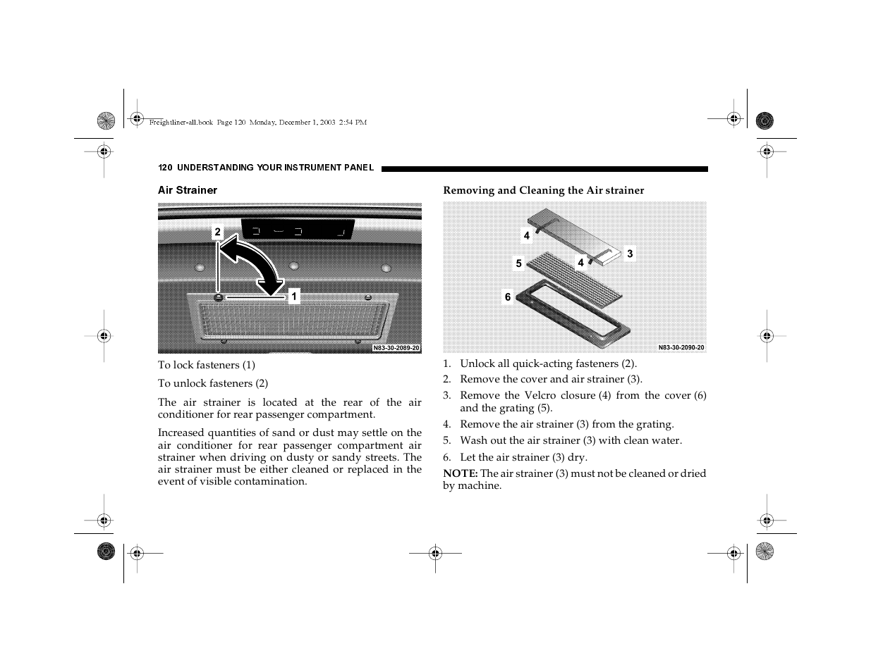 Air strainer | Dodge 2004 Sprinter Carb & Chassis User Manual | Page 120 / 272