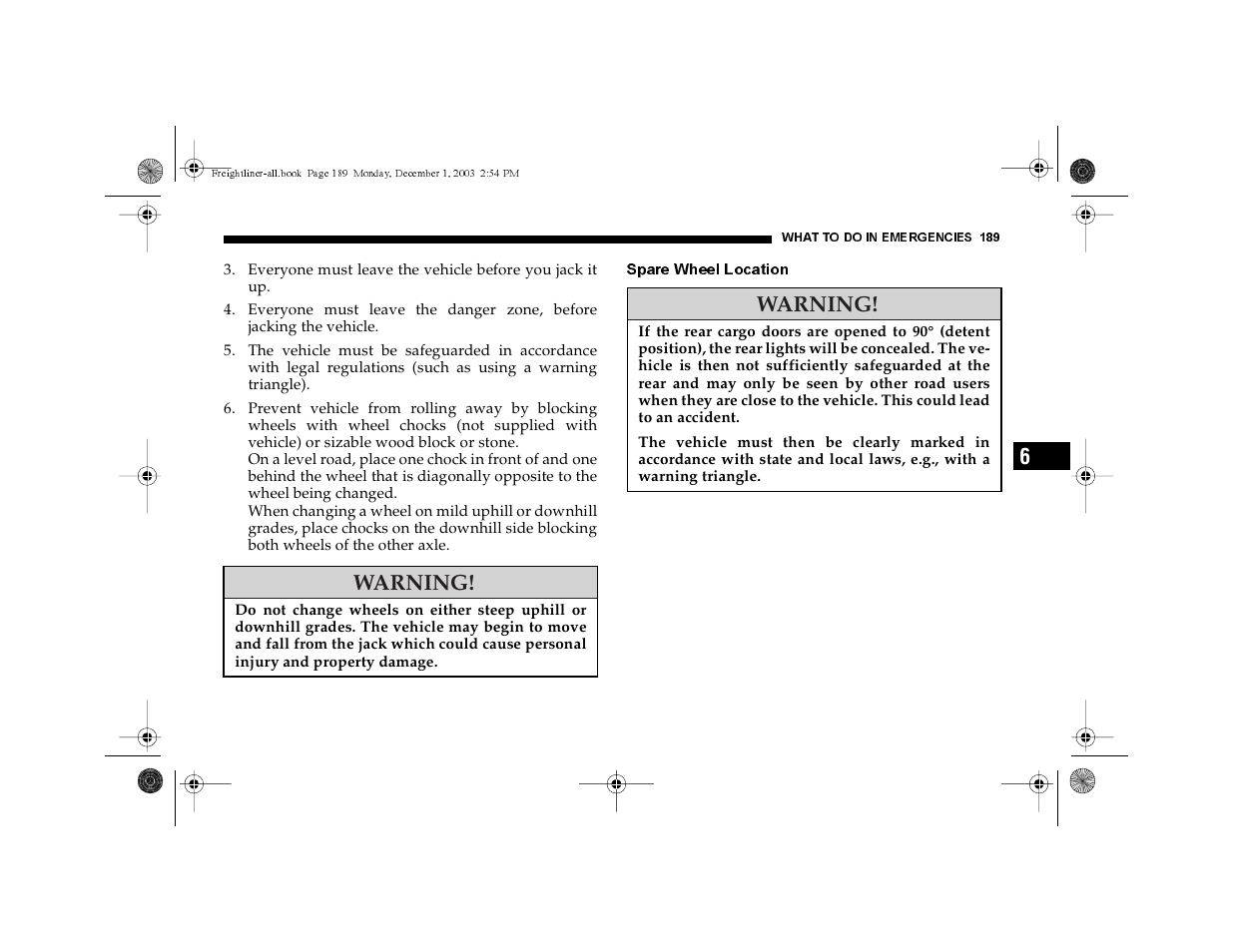 Warning | Dodge 2004 Sprinter Carb & Chassis User Manual | Page 189 / 272