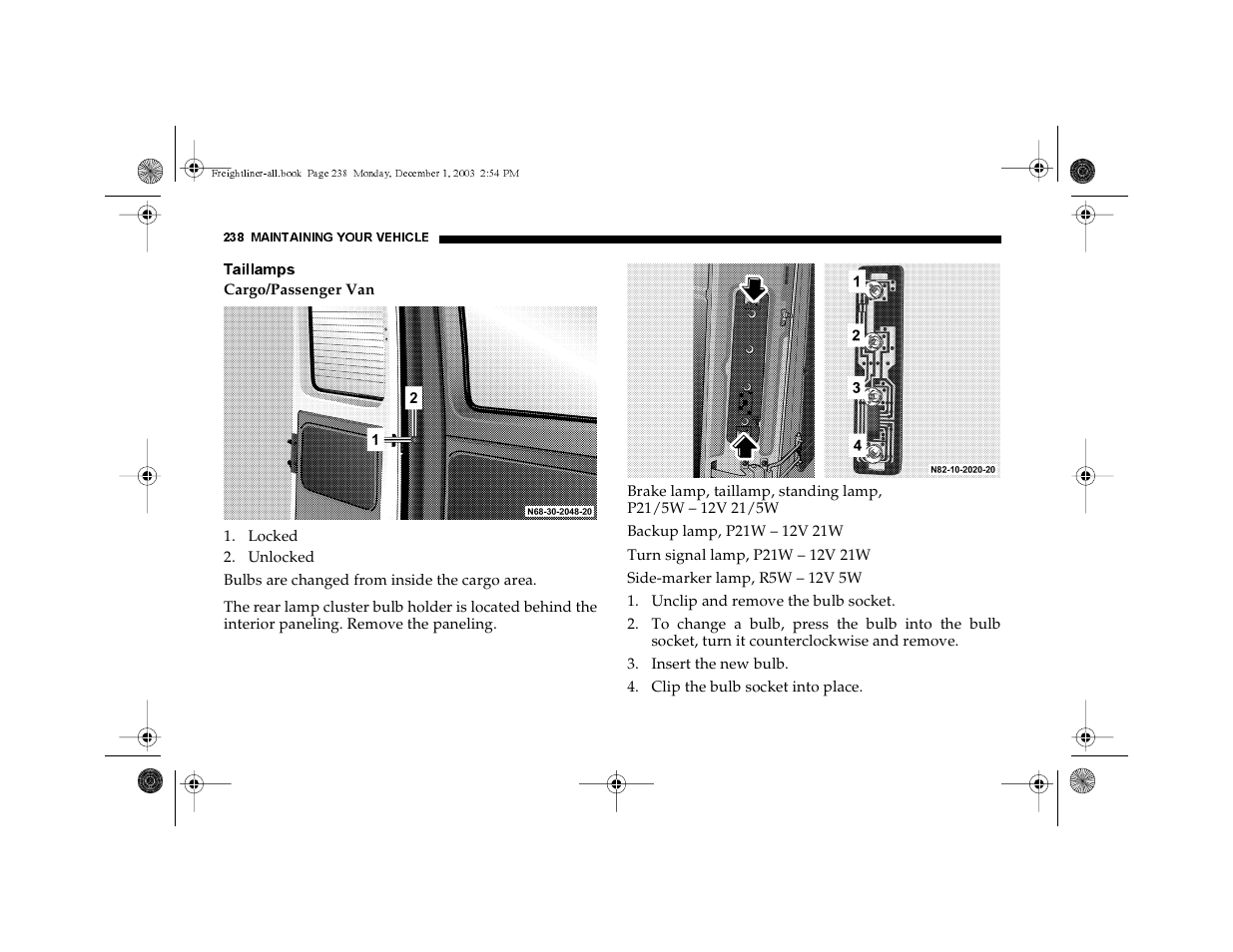 Taillamps | Dodge 2004 Sprinter Carb & Chassis User Manual | Page 238 / 272