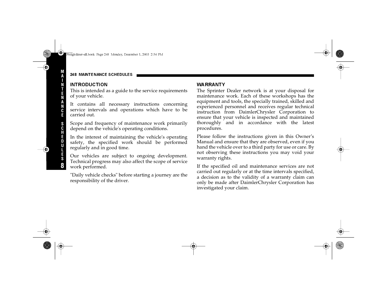 Dodge 2004 Sprinter Carb & Chassis User Manual | Page 248 / 272