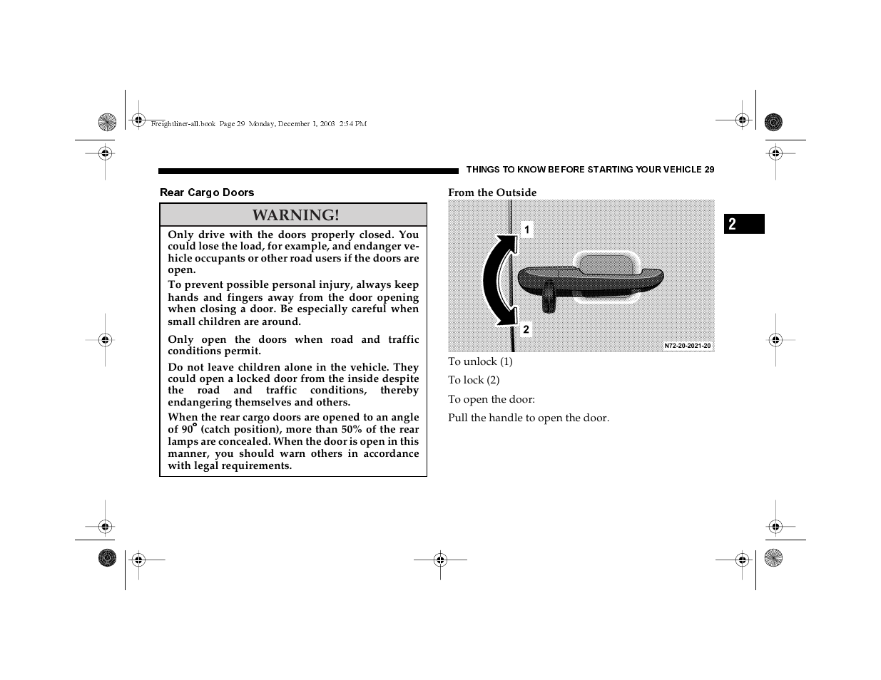 Warning | Dodge 2004 Sprinter Carb & Chassis User Manual | Page 29 / 272