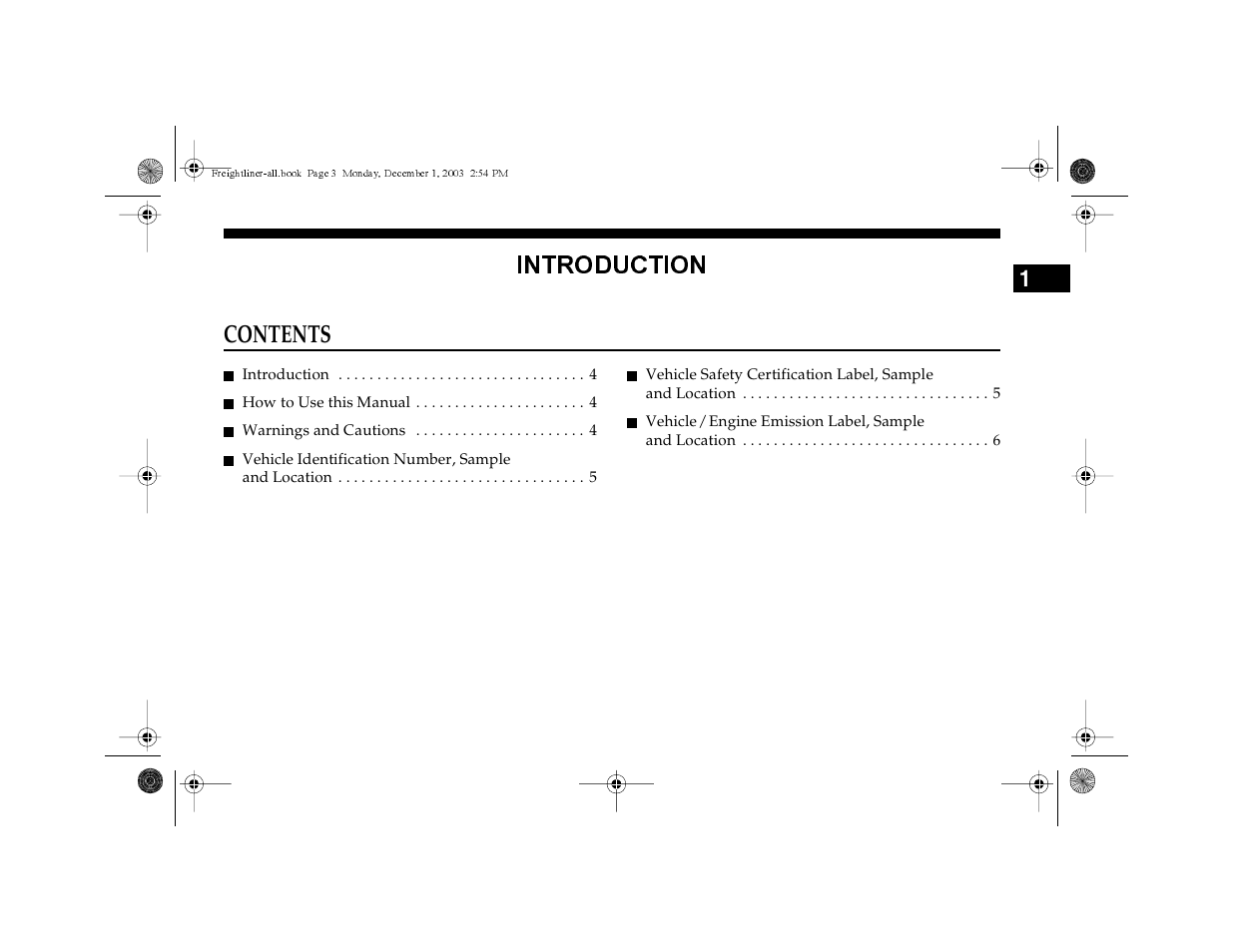 Contents introduction | Dodge 2004 Sprinter Carb & Chassis User Manual | Page 3 / 272