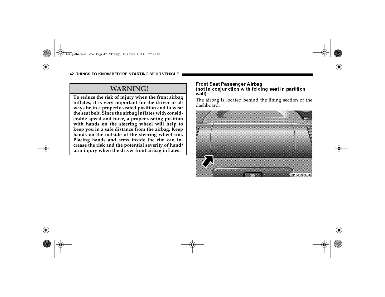 Warning | Dodge 2004 Sprinter Carb & Chassis User Manual | Page 42 / 272