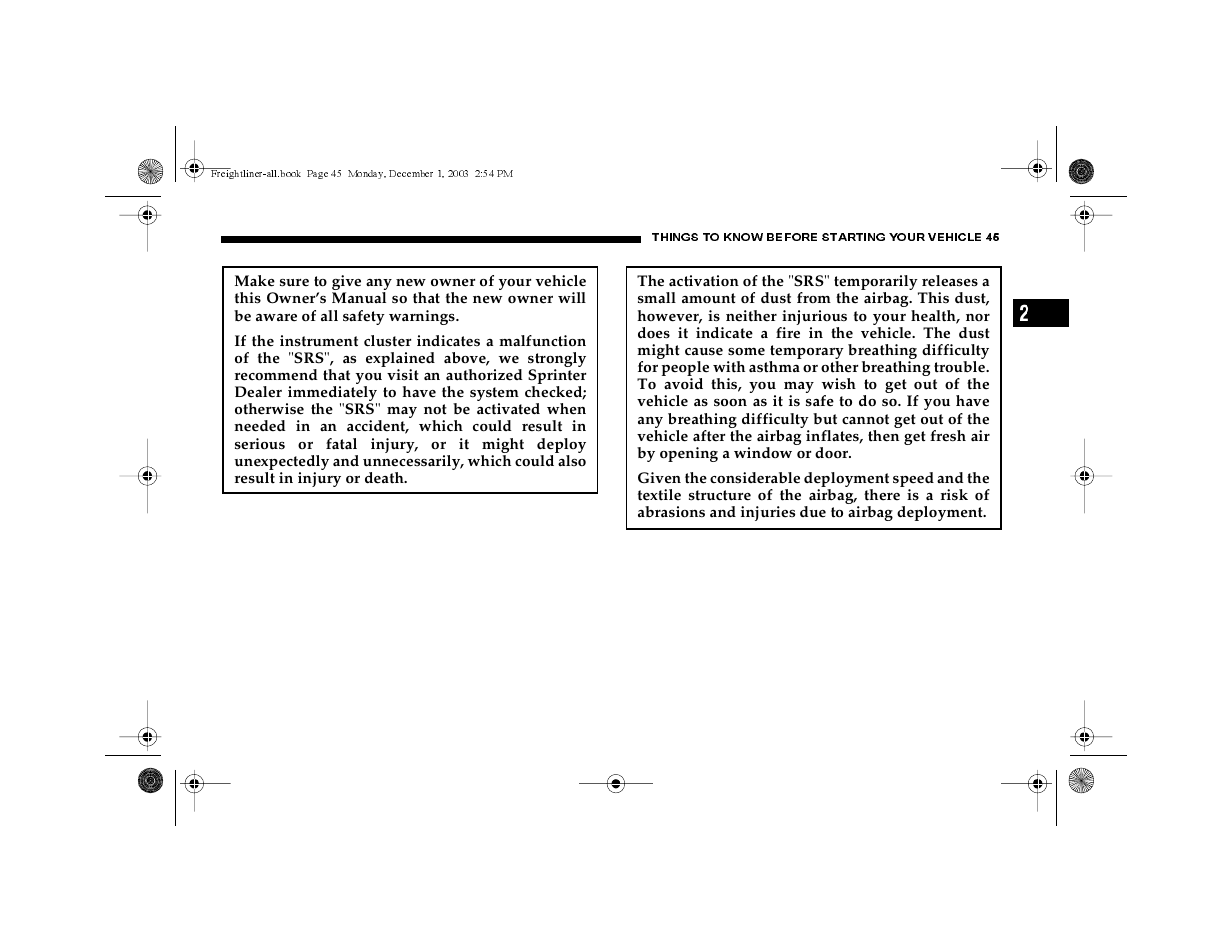 Dodge 2004 Sprinter Carb & Chassis User Manual | Page 45 / 272